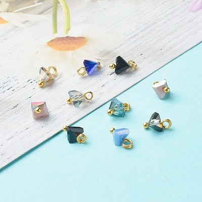 Electroplate Glass Charms PALLOY-JF00821-05-1