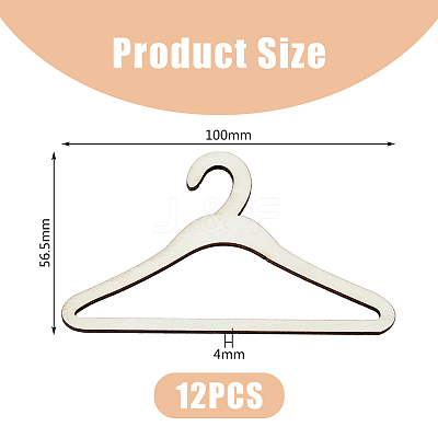 Wood Doll Clothes Hangers DOLL-WH0004-03B-1