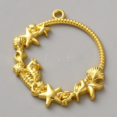 Rack Plating Ocean Theme Alloy Pendants FIND-WH20008-49D-1
