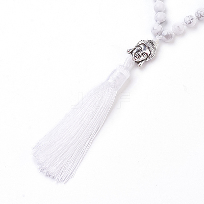 Tassel Pendant Necklaces NJEW-P191-A09-1