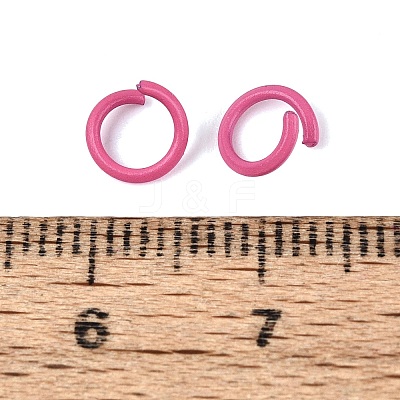 Spray Painted Iron Open Jump Rings IFIN-T017-04C-10-1