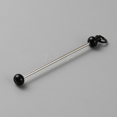 Iron Bar Beadable Keychain for Jewelry Making DIY Crafts IFIN-SZC0005-01A-05-1