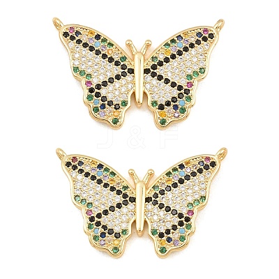 Brass Micro Pave Cubic Zirconia Pendants CU-CBA908F-05G-08-1
