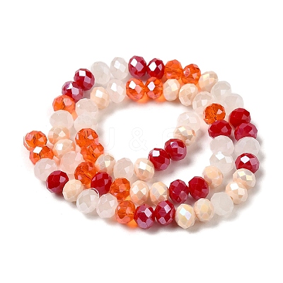 Glass Beads Strands EGLA-A034-M8mm-27-1