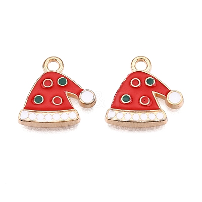 Christmas Theme Alloy Enamel Pendants ENAM-T020-10P-1