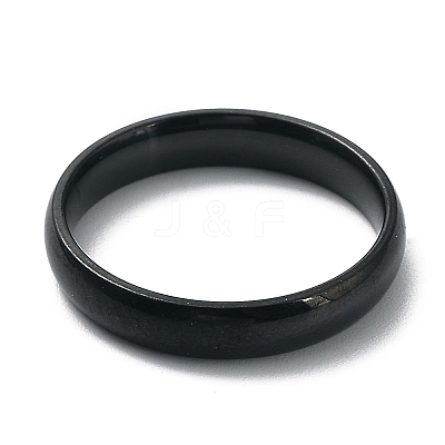 Ion Plating(IP) 304 Stainless Steel Flat Plain Band Rings STAS-I160-C-B-1