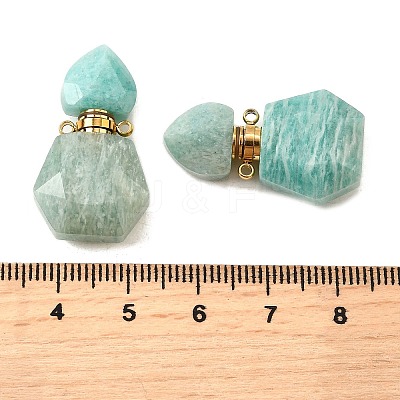 Natural Amazonite Perfume Bottle Pendants G-L623-12G-05-1