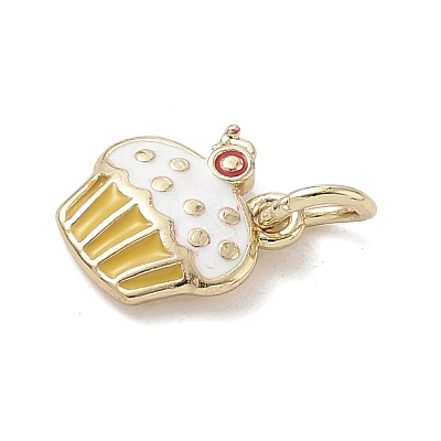 Brass Enamel Charms KK-K368-17G-1