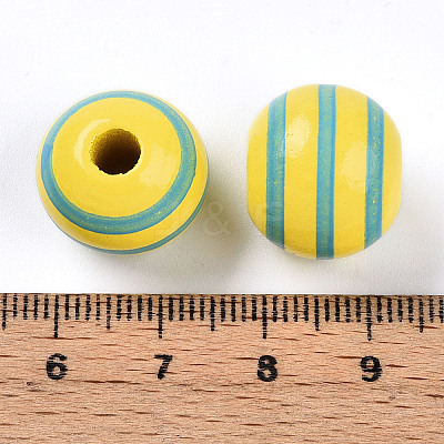 Easter Theme Printed Wood Beads WOOD-T032-22N-1