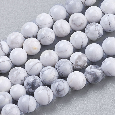 Natural Howlite Beads Strands TURQ-G091-6mm-1