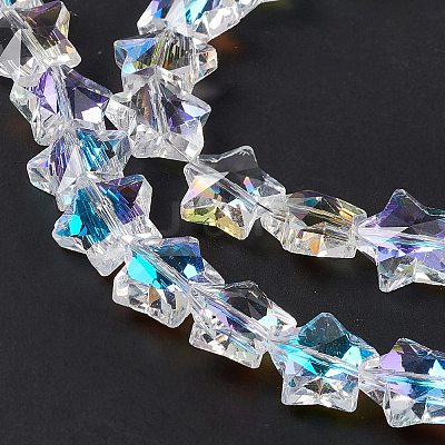 Faceted Glass Beads Strands EGLA-E030-01D-1
