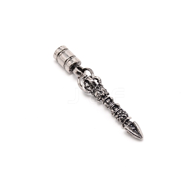 Alloy Cord Ends PALLOY-WH0093-09AS-1