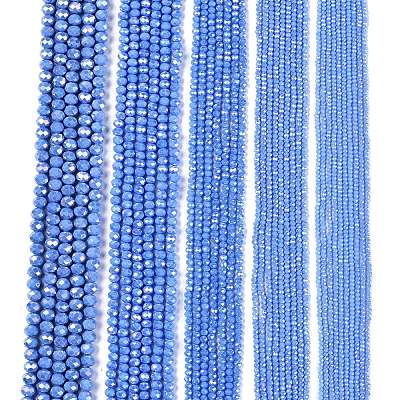 Electroplate Glass Beads Strands EGLA-A044-P8mm-B17-1