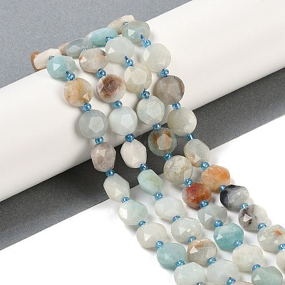 Natural Flower Amazonite Beads Strands G-C116-A38-01-1