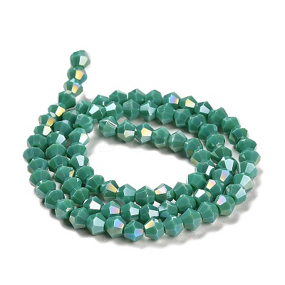 Opaque Solid Color Electroplate Glass Beads Strands X1-GLAA-F029-P4mm-A07-1