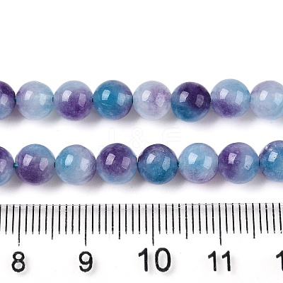 Dyed Natural White Jade Beads Strands G-T138-6mm-210-6-1