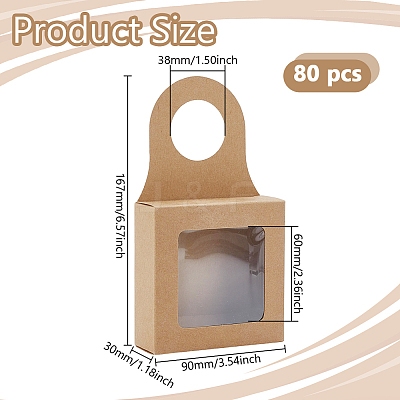 80Pcs Square Paper Wine Bottle Hanging Boxes CON-GO0001-18-1
