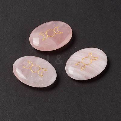 Natural Rose Quartz Healing Massage Palm Stones G-E579-03I-1