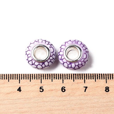 Opaque Resin European Beads RESI-C055-01A-1