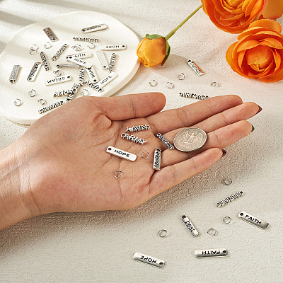 200Pcs 10 Style Tibetan Style Alloy Pendants TIBEP-FW0001-03-1