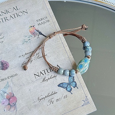 Ceramic Beads Braided Bead Bracelets FS-WGF5CE7-06-1