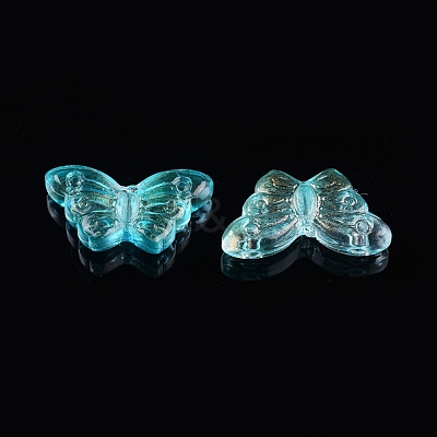 Electroplate Transparent Glass Beads EGLA-L027-E-1
