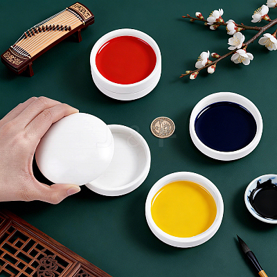 4Pcs Five-layer Ceramic Ink Dish AJEW-WA0003-90-1