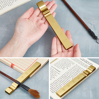 Rectangle Brass Paper Weight AJEW-WH0314-797B-1