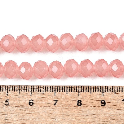 Baking Paint Imitation Jade Glass Bead Strands DGLA-A034-J8MM-A31-1