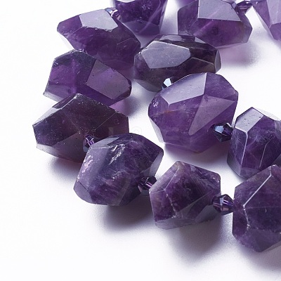 Natural Amethyst Beads Strands G-P434-10A-1