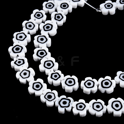 Handmade Evil Eye Lampwork Beads Strands LAMP-N029-018-26-1