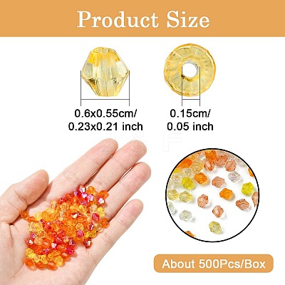5 Styles Transparent Acrylic Beads TACR-YW0002-04B-1