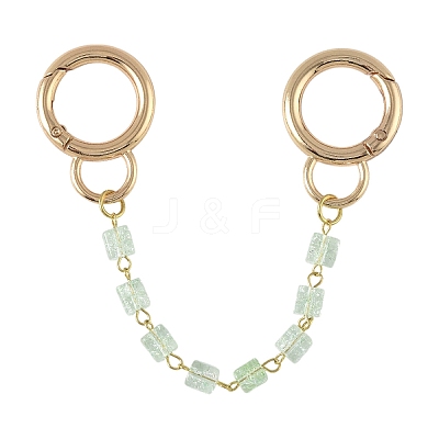 Glass Link Bag Extender Chains HJEW-YW00101-02-1