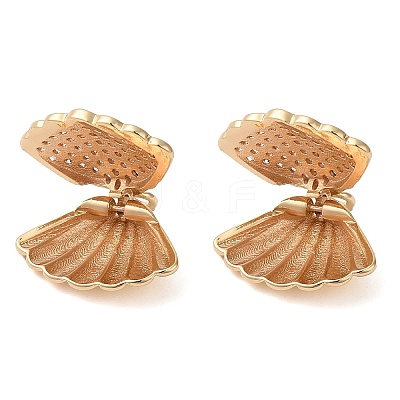 Brass Micro Pave Cubic Zirconia Pendants KK-D061-04G-1