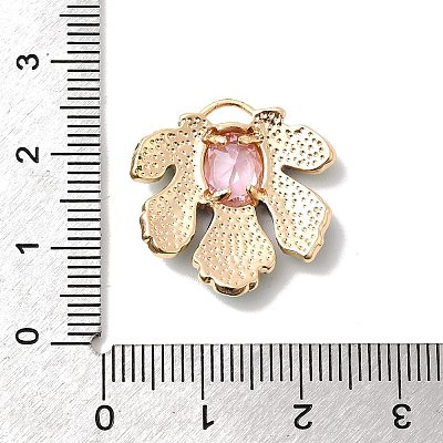 Brass Micro Pave Cubic Zirconia Pendants KK-A277-04G-01-1