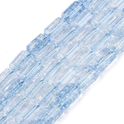 Crackle Transparent Glass Beads Strands GLAA-N068-05A-03-1