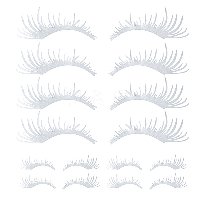 8 Pairs 2 Styles Eyelash Shape Waterproof PVC Picture Stickers DIY-HY0003-05B-1