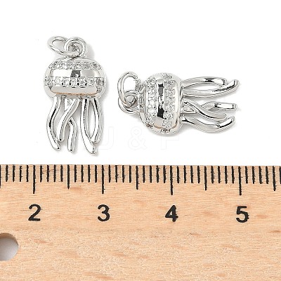 Brass Micro Pave Cubic Zirconia Pendants KK-I355-01P-01-1