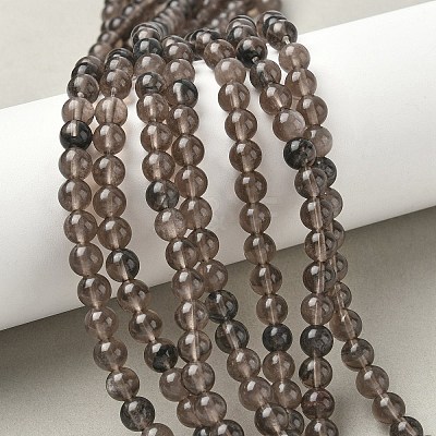 Natural Ice Obsidian Beads Strands G-P590-A03-6mm-01-1