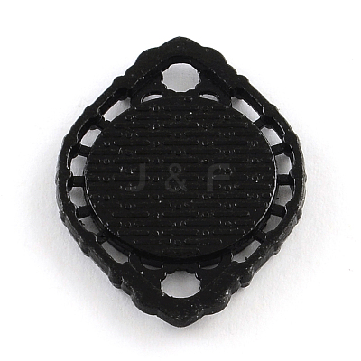 Oval Electrophoresis Alloy Flat Round Tray Cabochon Connector Settings PALLOY-Q304-67-NR-1