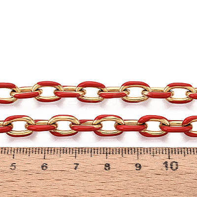 304 Stainless Steel Enamel Cable Chains CHS-N008-07G-02-1