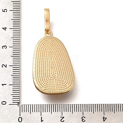 Brass Micro Pave Cubic Zirconia Pendents KK-R212-03G-02-1