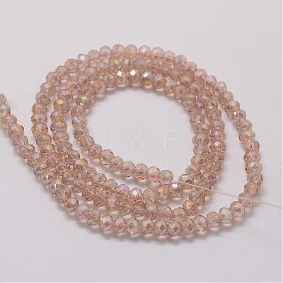 Electroplate Glass Bead Strands GLAA-K016-2x3mm-03FR-1