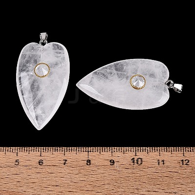 Natural Quartz Crystal Rock Crystal Pendants G-Q601-47I-1