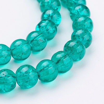Crackle Glass Beads Strands X-CCG-Q001-10mm-15-1