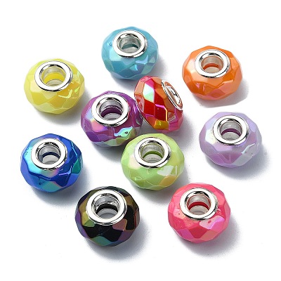 Opaque Acrylic European Beads OACR-E033-28P-1