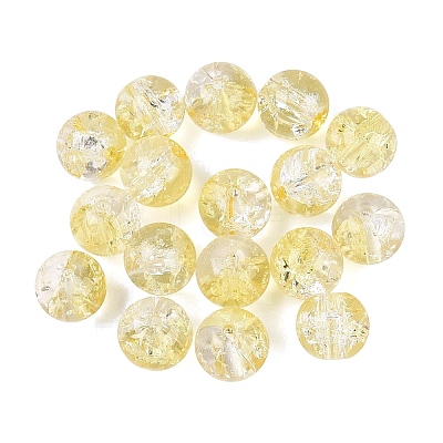 Transparent Spray Painting Crackle Glass Beads GLAA-L046-01B-10-1