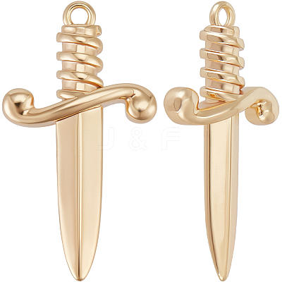 10Pcs Brass Pendants KK-BBC0017-54-1