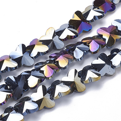 Electroplate Glass Beads EGLA-Q091-14mm-B01-1