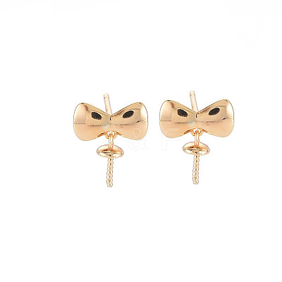 Brass Stud Earring Findings KK-S364-044-1